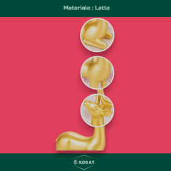 Renna Natalizia Dorata in Latta – Scultura Elegante per un Natale Raff