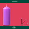 Set di 4 Candele Pilastro Lilla – Eleganza e Atmosfera per Casa, Tavol