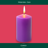 Set di 4 Candele Pilastro Lilla – Eleganza e Atmosfera per Casa, Tavol