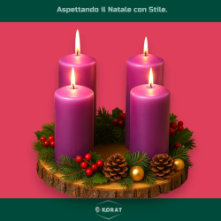 Set di 4 Candele Pilastro Lilla – Eleganza e Atmosfera per Casa, Tavol