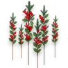Set da 6 Steli da 75 cm per Decorazioni Natalizie
