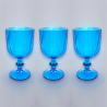 Set 6 Calici Vino Rigati - 260 ml - Azzurro 