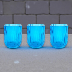 Set 6 Bicchieri Rigati - 270 ml - Azzurro 