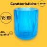 Set 6 Bicchieri Rigati - 270 ml - Azzurro 