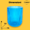 Set 6 Bicchieri Rigati - 270 ml - Azzurro 