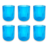 Set 6 Bicchieri Rigati - 270 ml - Azzurro 