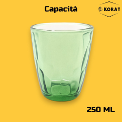Set 6 Bicchieri - Fantasia Sagomata - 250 ml - Colori Misti