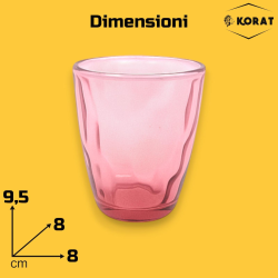 Set 6 Bicchieri - Fantasia Sagomata - 250 ml - Colori Misti