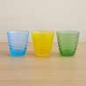 Set 6 Bicchieri - Fantasia Rigata - 250 ml - Colori Misti