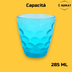 Set 6 Bicchieri - Fantasia Bolle - 285 ml - Colori Misti