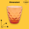 Set 6 Bicchieri - Fantasia Bolle - 285 ml - Colori Misti