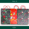 Set di 12 Buste Regalo in Carta - Natalizia con 3 Modelli Diversi - 33