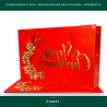 12 Buste Regalo in Carta - Rossa Orizzontale Merry Christmas - 45.5x33