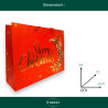12 Buste Regalo in Carta - Rossa Orizzontale Merry Christmas - 45.5x33