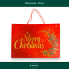 12 Buste Regalo in Carta - Rossa Orizzontale Merry Christmas - 45.5x33
