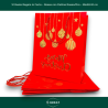 12 Buste Regalo in Carta - Rossa con Palline Rosso/Oro - 26x32x12 cm