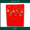 12 Buste Regalo in Carta - Rossa con Palline Rosso/Oro - 26x32x12 cm