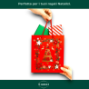 12 Buste Regalo in Carta - Rossa in Velluto Decorazione Oro - 30x42x12
