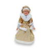 Mamma Natale - 30 cm - Con Abito Natalizio Con Pailletes Oro