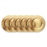 Set 6 Sottopiatti - 33 Cm - Liscio - Oro