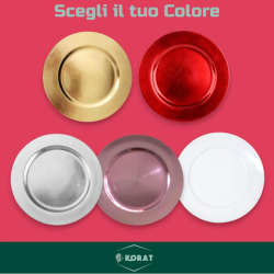 Set 12 Sottopiatti - 33 Cm - Liscio - Oro
