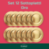 Set 12 Sottopiatti - 33 Cm - Liscio - Oro