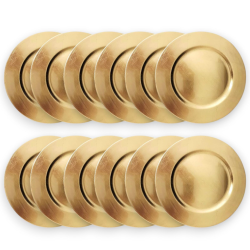 Set 12 Sottopiatti - 33 Cm - Liscio - Oro