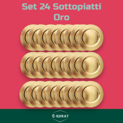 Set 24 Sottopiatti - 33 Cm - Liscio - Oro