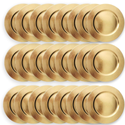 Set 24 Sottopiatti - 33 Cm - Liscio - Oro