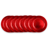 Set 6 Sottopiatti - 33 Cm - Liscio - Rosso