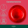 Set 12 Sottopiatti - 33 Cm - Liscio - Rosso