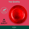 Set 24 Sottopiatti - 33 Cm - Liscio - Rosso
