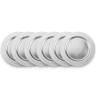 Set 6 Sottopiatti - 33 Cm - Liscio - Argento