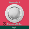 Set 12 Sottopiatti - 33 Cm - Liscio - Argento