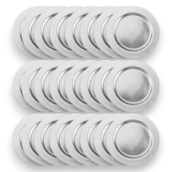 Set 24 Sottopiatti - 33 Cm - Liscio - Argento