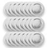 Set 24 Sottopiatti - 33 Cm - Liscio - Argento