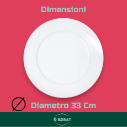 Set 6 Sottopiatti - 33 Cm - Liscio - Bianco
