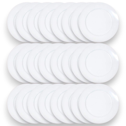 Set 24 Sottopiatti - 33 Cm - Liscio - Bianco