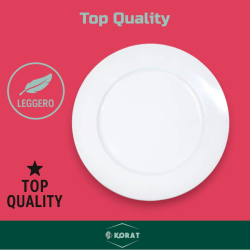 Set 24 Sottopiatti - 33 Cm - Liscio - Bianco