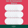 Set 24 Sottopiatti - 33 Cm - Liscio - Bianco