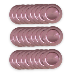 Set 24 Sottopiatti - 33 Cm - Liscio - Rosa Antico
