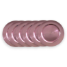 Set 6 Sottopiatti - 33 Cm - Liscio - Rosa Antico