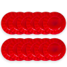 Set 12 Sottopiatti - Bordo Ondulato - Rosso