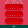Set 24 Sottopiatti - Bordo Ondulato - Rosso