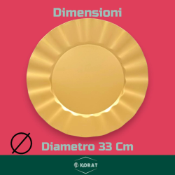 Set 6 Sottopiatti - Bordo Ondulato - Oro