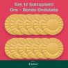 Set 12 Sottopiatti - Bordo Ondulato - Oro