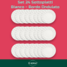 Set 24 Sottopiatti - Bordo Ondulato - Bianco