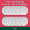 Set 12 Sottopiatti - Bordo Ondulato - Argento