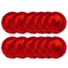 Set 12 Sottopiatti - Effetto Martellato - Rosso
