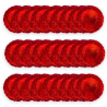 Set 24 Sottopiatti - Effetto Martellato - Rosso